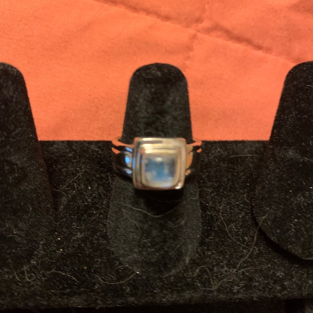 Moonstone Sterling Silver Ring Size 6